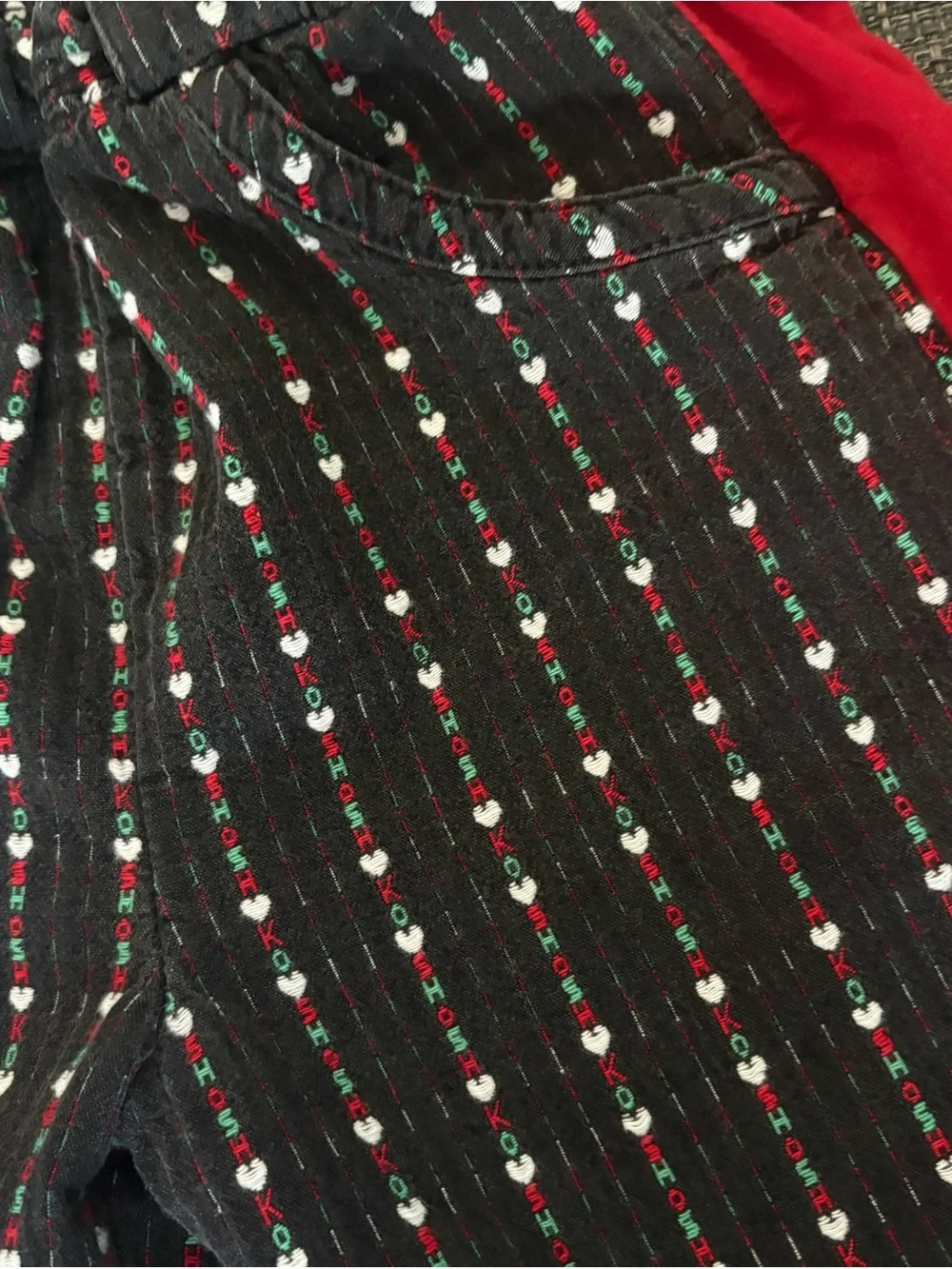 OshKosh B'gosh Black Corduroy Striped Shorts with Red Accents